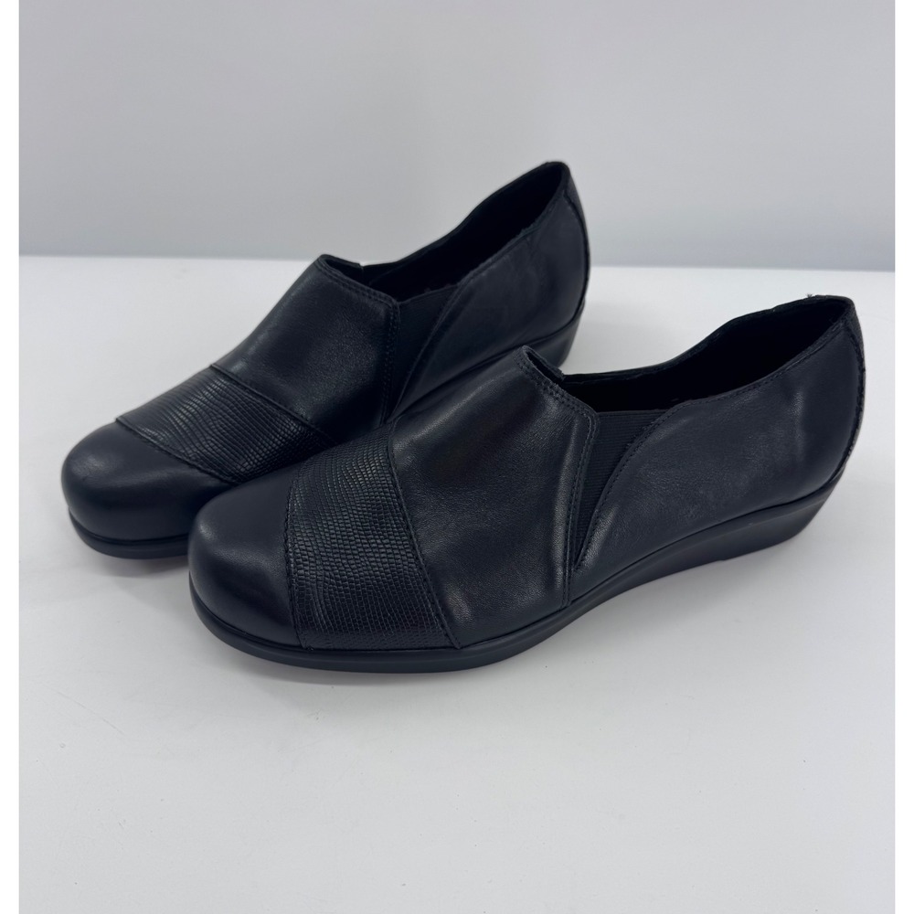 SAS Slip On Loafers Womens Brown Leather Snakeskin Tripad Comfort‎ Sz 11WW
